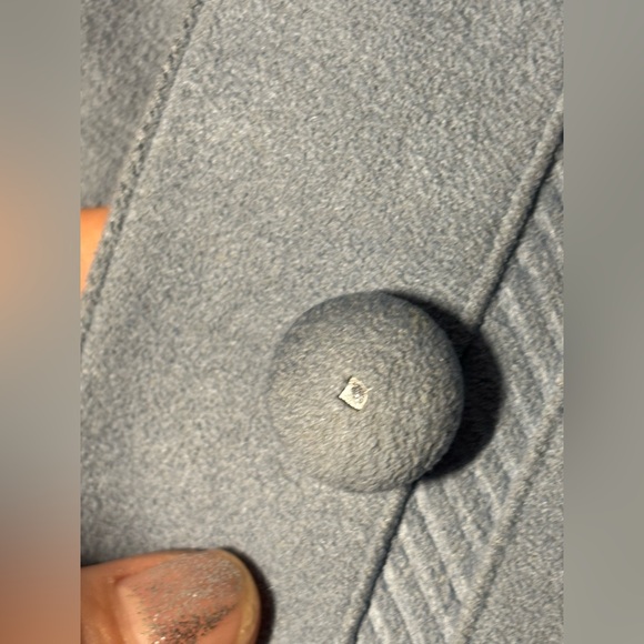 Vintage Made in Canada Faux Suede Belted Jacket • Mandarin Collar • Blue Blazer - Picture 6 of 16